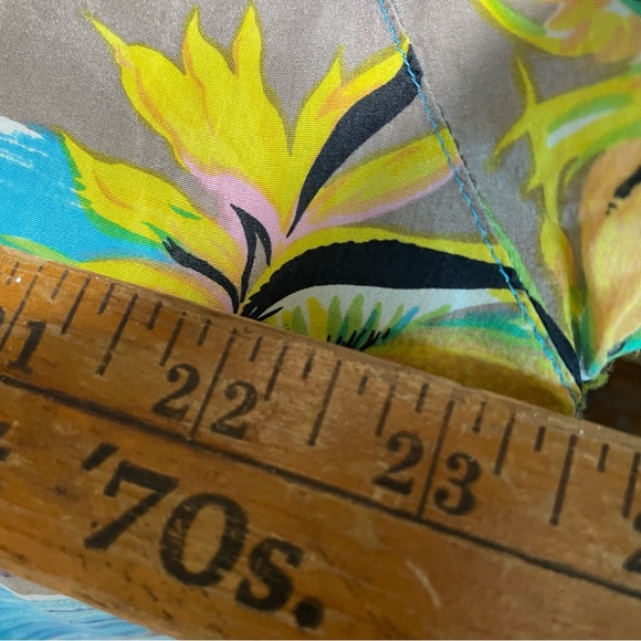 Anne Pinkerton surfer print silk vintage shirt women’s M - Picture 10 of 13